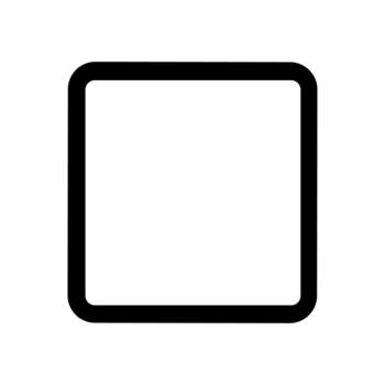 Simple Outline Square Shape Sign Icon for User Interface Design vector