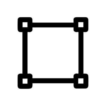 Bold Outline Square Handle Control Adjustment Shape Graphic Element vector