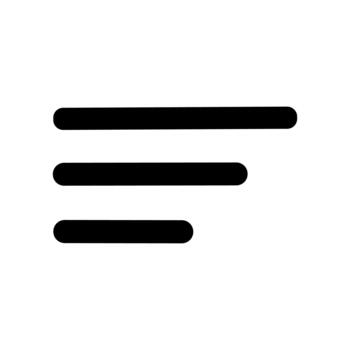 Simple Line Horizontal Bar Hamburger Menu UI Element Icon vector