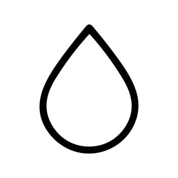 Simple Line Drawing Water Drop Shape Liquid Symbol Element Icon vector