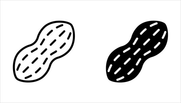 nut icon set on white background vector