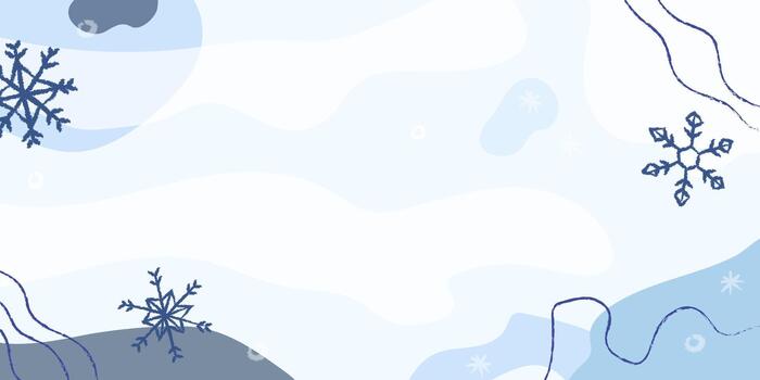 Winter scene featuring snowflakes and abstract patterns in soft blue tones vector