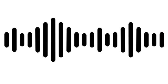 Sound wave. Voice message icon. Abstract audio waveform, voice command control. vector