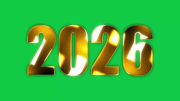 2026 gold text animation with green background good for web, design, animation, ui ux design, background video