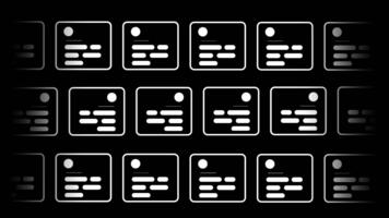 A dense cluster of grid blocks depicting systematic information mapping, emphasizing high-volume data arrangement and consistent formatting inside its designated frame video
