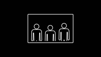 skildrar ett organiserad panel av individer representerar strukturerad gruppering, ordnad presentation, och Justerat roller inom en kollektiv miljö eller formell urval bearbeta video