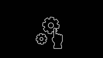 uma mão alcança para cima para ajustar dois intertravamento engrenagens, representando pensativo intervenção, deliberar Ação, e a refinado mecânica do Solução de problemas. video
