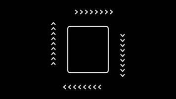 une En traitement semblable à une puce interface avec directionnel Marqueurs, symbolisant numérique opérations et système performance manipulation dans ses structuré encadré environnement video