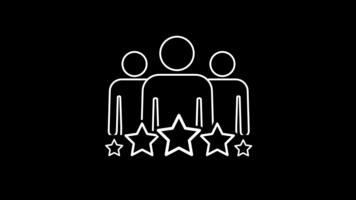 A group standing above rating stars symbolizes teamwork and reflects how collective evaluation, shared goals, and mutual effort contribute to improving overall performance together. video