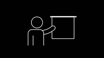 visar ett instruktör presenter information klart, betona strukturerad undervisning, guidad förklaring, och effektiv kommunikation för publik förståelse och engagemang video