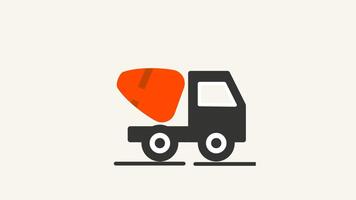 mostra uma concreto misturador caminhão transportando essencial construção materiais enquanto apoiando eficiente operações e garantindo consistente fluxo de trabalho através ativo projeto sites video