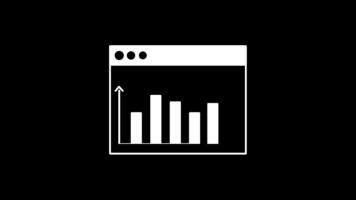a analytics janela ícone mostrando Barra gráficos e interface elementos, projetado para enfatizar dados intuições dentro uma emoldurado disposição video