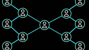 showcases a branching network of connected nodes, reflecting structured collaboration, organized teamwork, and coordinated interaction between multiple participants video