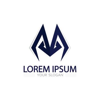 Strong Dynamic Letter M Logo with Sharp Edges and Modern Aesthetic vector