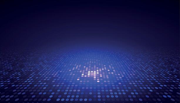 brillante azul puntos en digital futurista antecedentes vector