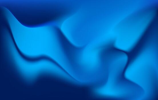 This abstract blue fluid gradient background showcases soft, flowing wave shapes with smooth tonal transitions, creating a calming and modern visual effect. vector