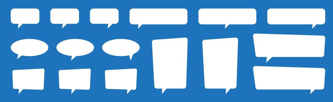 blanco blanco habla burbuja, vacío cómic charla globo, limpiar diálogo y mensaje diseño elemento. vector