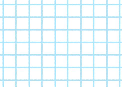 Blue doodle grid seamless pattern. Simple hand-drawn square lines forming a minimal geometric background. Perfect for stationery, wrapping paper, fabric, and digital designs. vector