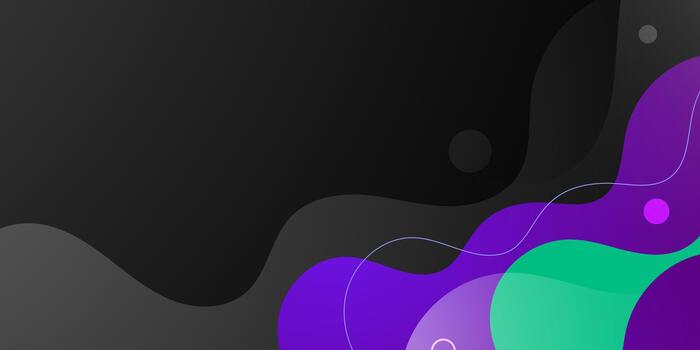 Colorful abstract shapes on dark background vector