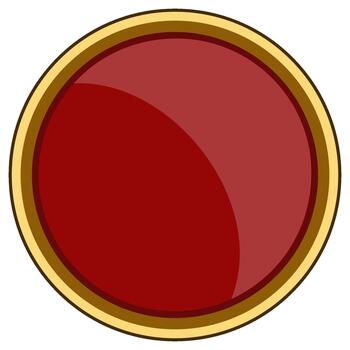 Illustration of Red and Gold Button vector