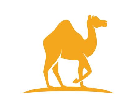 Standing Camel in the Desert vector