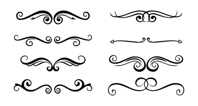 A collection of border ornaments with a unique and simple style. vector