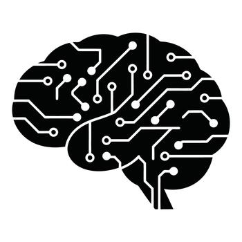 Artificial Intelligence Brain Circuitry - A Conceptual Illustration. vector