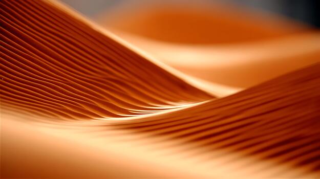 Abstract Orange Waves of Light and Shadow Creating Depth and Motion photo