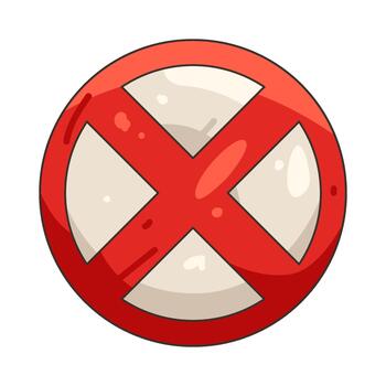 Red error sign illustration vector