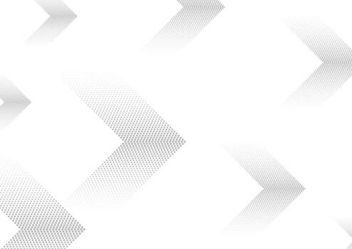 Abstract grey dotted arrows geometric tech background vector