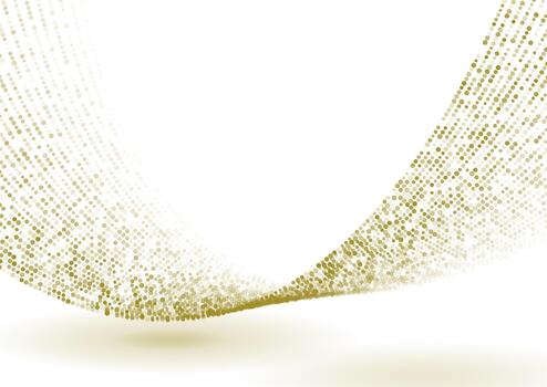 Golden minimal dotted waves abstract background vector