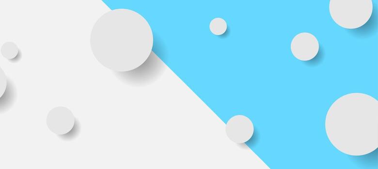 contraste blanco y azul mínimo antecedentes con papel círculos vector