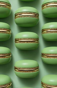 verde y oro macarons modelo mínimo antecedentes foto