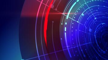 hightech digital dashboard with rotating sensors and vivid data streams video