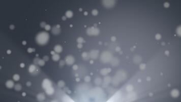 rilassante ambientale scena con galleggiante traslucido luminoso sfere e polvere particelle video