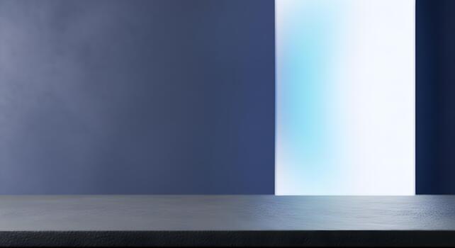 Modern minimal backdrop with soft lighting and a sleek table surface perfect for product photography photo
