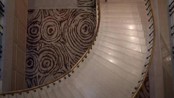 Curved staircase with elegant design video