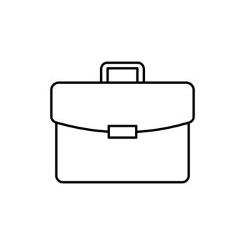 Briefcase icon isolate on white background. vector