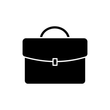 Briefcase icon isolate on white background vector