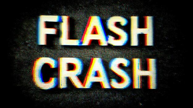 Glitchy Text Effect Shows Flash and Crash With Bright Colors. photo