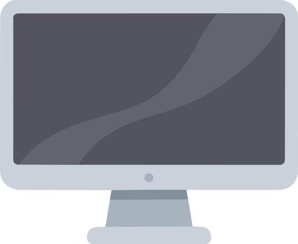 Flat illustration of a widescreen computer monitor vector