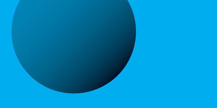 Smooth dark blue sphere with subtle gradient shading a simple geometric shape. vector
