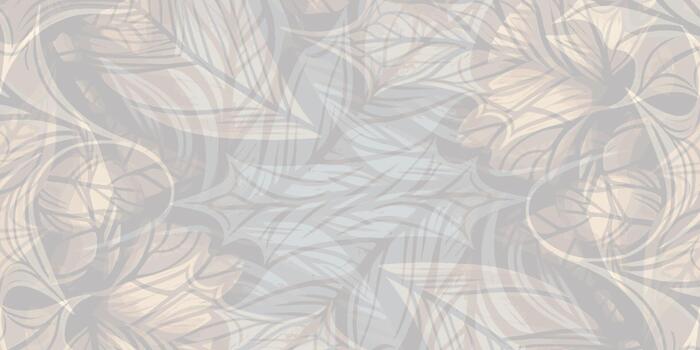 Abstract Pale Floral Pattern with Delicate Lines and Soft Tones. vector