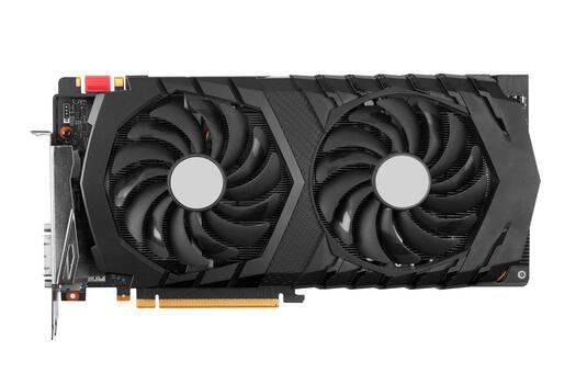 Graphics card isolated on a white 2 photo