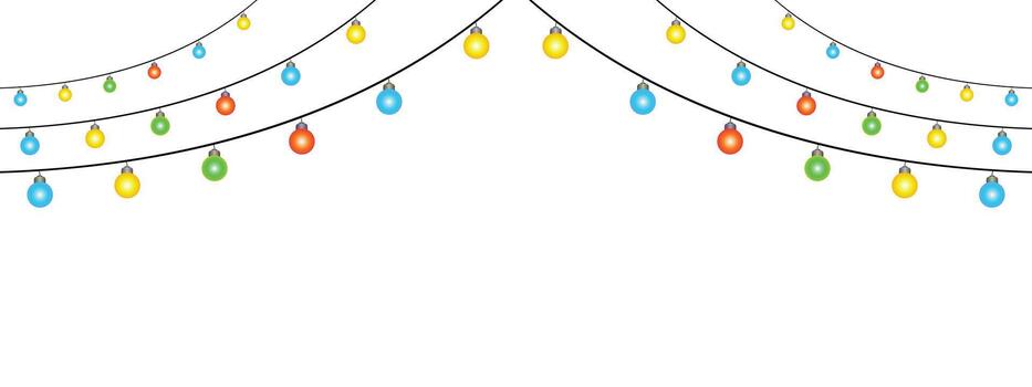 Layered loops of mini bulbs create a festive canopy perfect for event backdrops vector