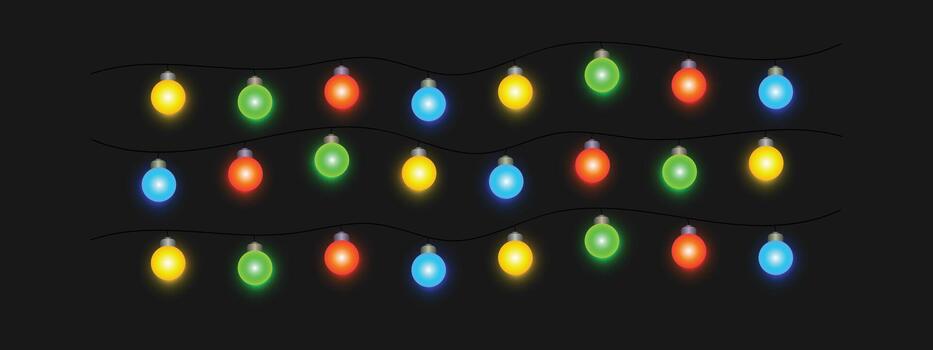 Clustered colorful bulbs in neat rows bold decorative lighting with a retro vibe vector