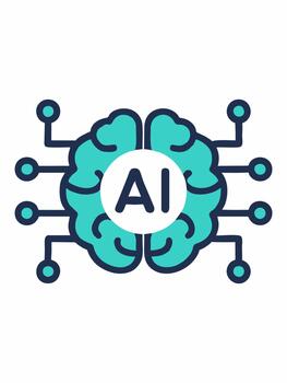 Artificial Intelligence Icons of Future Technology vector