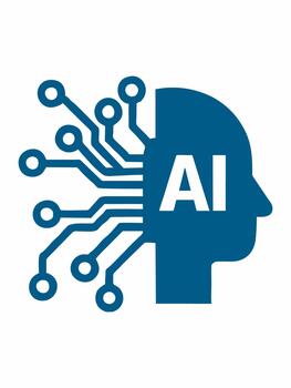 AI Technology Processor Art Line vector