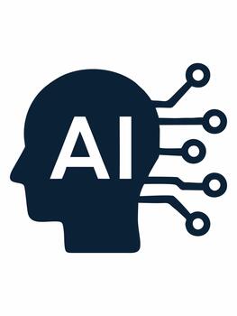 Artificial Intelligence Icons of Future Technology. vector