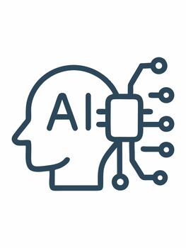 ai chip y artificial neural red conceptos vector